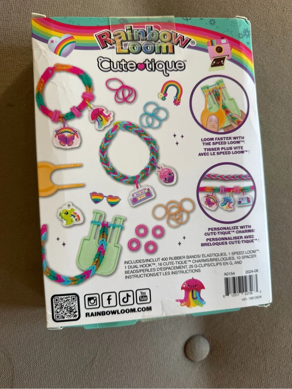 Rainbow Loom Cute-tique Fantastic Dreams Charm Bracelet Kit - Pink & Purple